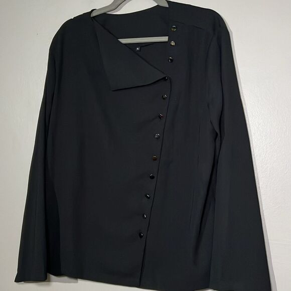 Chiffon Blouse Long Sleeve Women Blouses XL - Picture 2 of 8